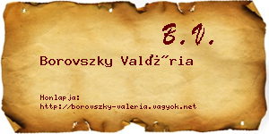 Borovszky Valéria névjegykártya